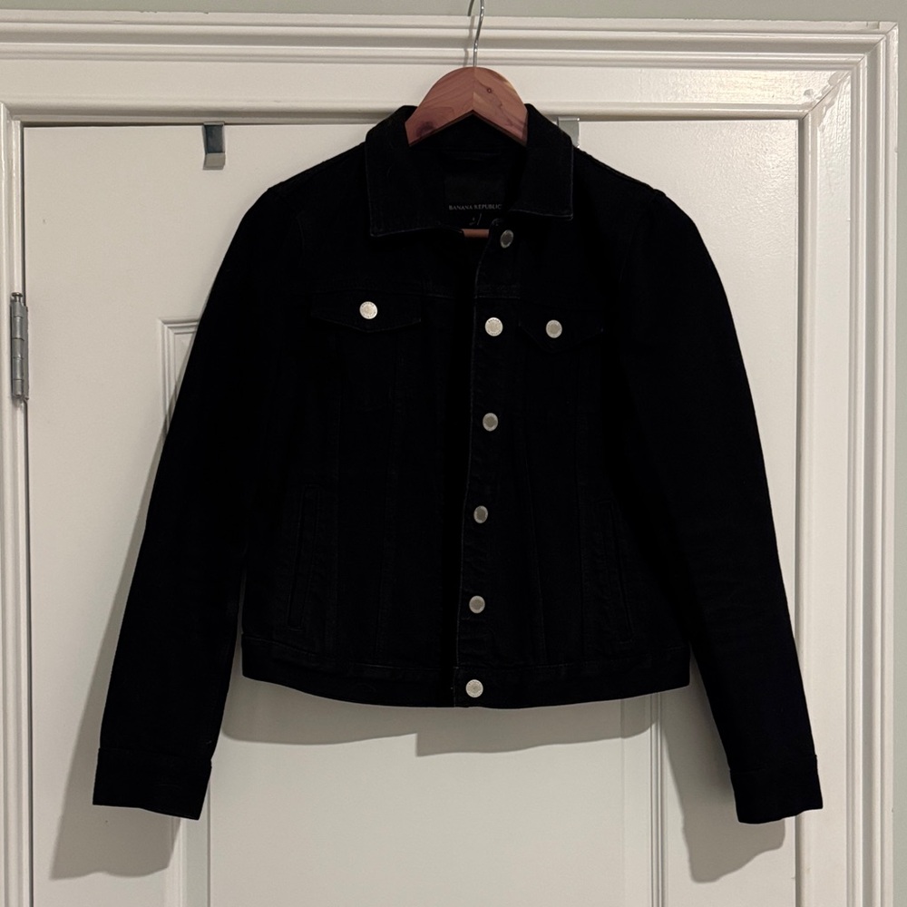 Banana Republic Black Jean Jacket